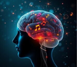 a brain memorizing songs