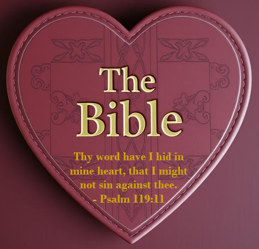 The Bible written on a heart